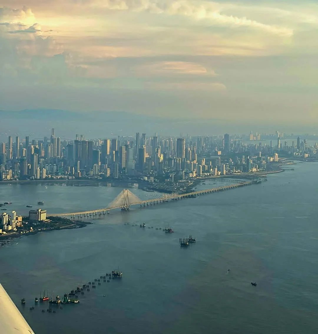 Mumbai skyline with Bandra-Worli Sea Link