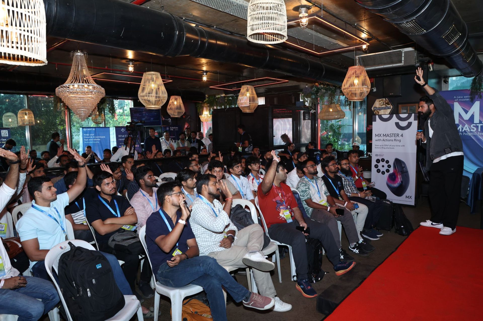Audience interacting during a session