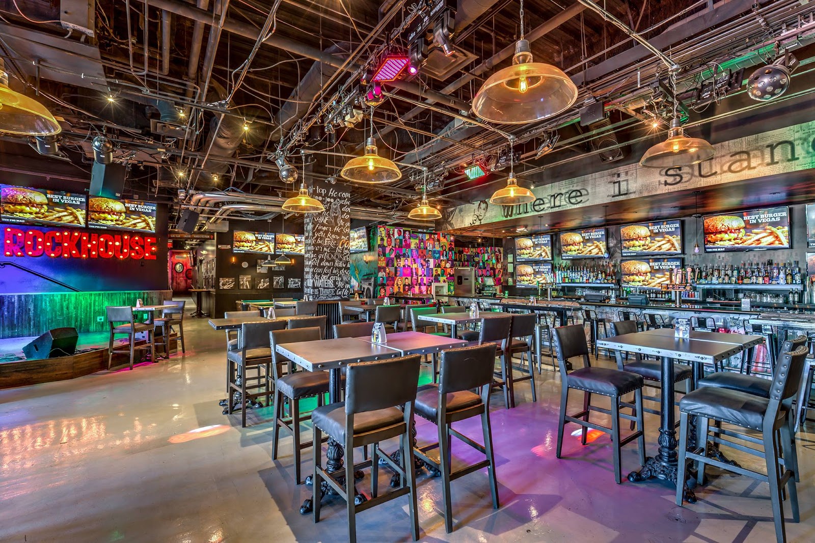 Rockhouse bar and stage area in Las Vegas