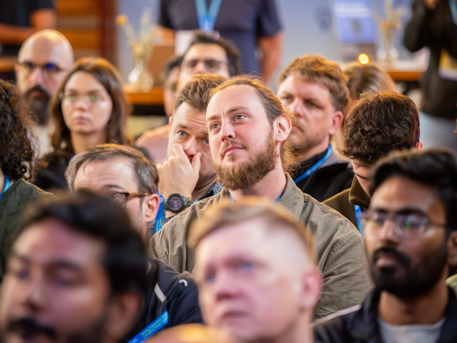 Attendees listening during a session at KubeAuto Day Berlin