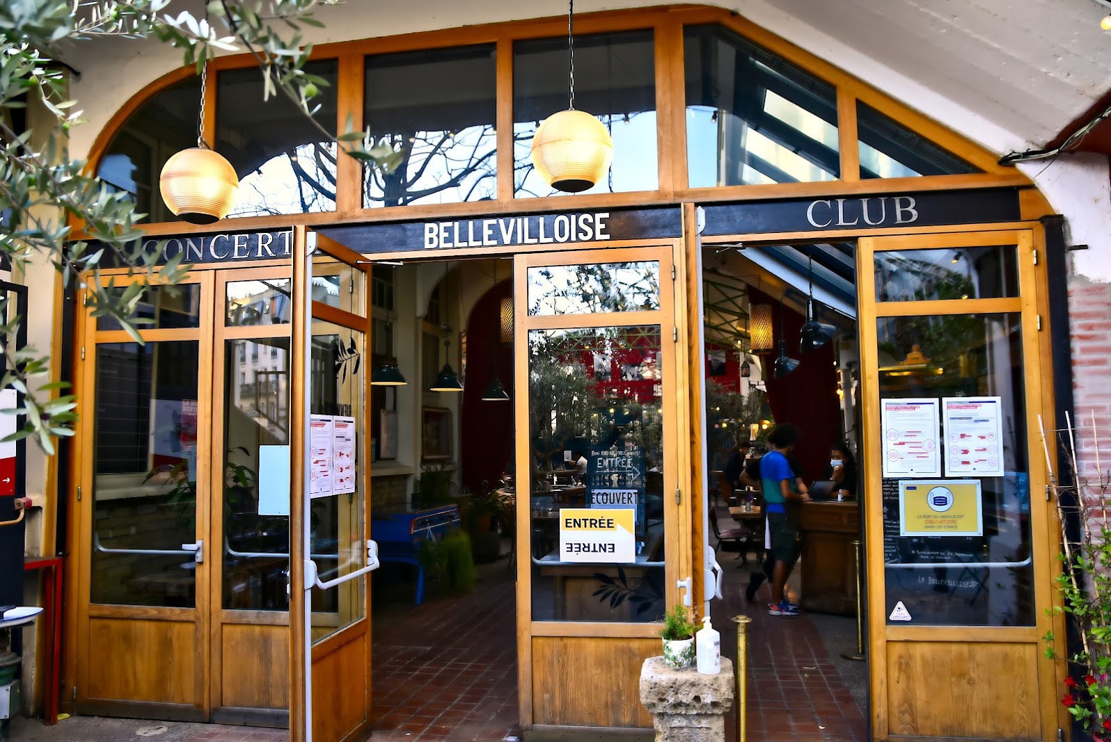 Entrance of La Bellevilloise in Paris