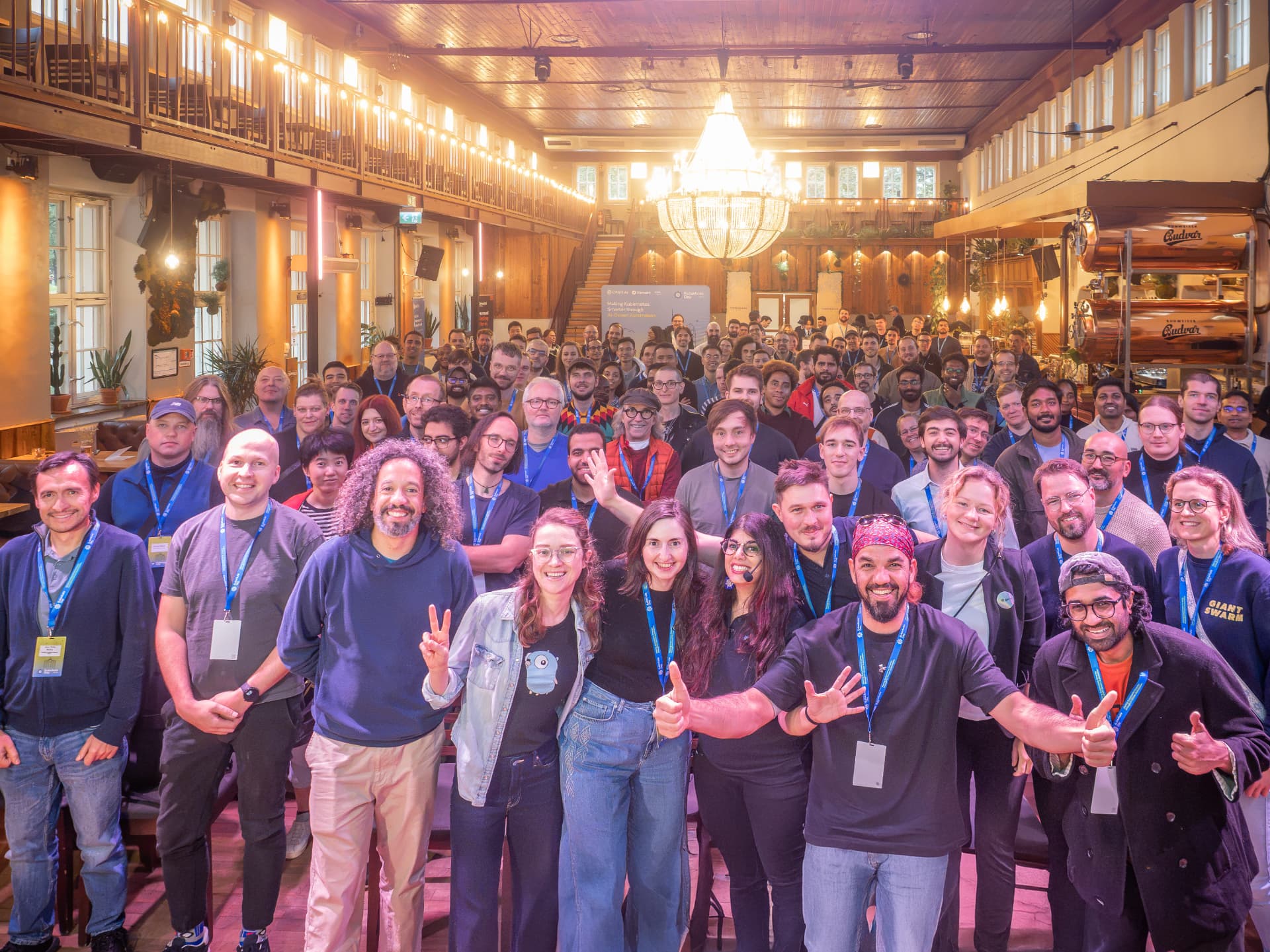Group photo of KubeAuto Day Berlin attendees at Alte Turnhalle